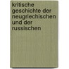 Kritische Geschichte Der Neugriechischen Und Der Russischen by Herrmann Joseph Schmitt