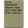 Kurze Uebersicht Dessen, Was Sich Unter Den Rmern Seit Jul. by Andreas Bartholom�Us Minola