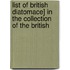 List of British Diatomace] in the Collection of the British