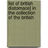 List of British Diatomace] in the Collection of the British