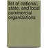 List of National, State, and Local Commercial Organizations