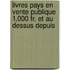 Livres Pays En Vente Publique 1,000 Fr. Et Au Dessus Depuis