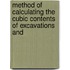 Method of Calculating the Cubic Contents of Excavations and