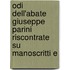 Odi Dell'abate Giuseppe Parini Riscontrate Su Manoscritti E