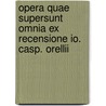Opera Quae Supersunt Omnia Ex Recensione Io. Casp. Orellii door Marcus Tullius Cicero