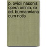 P. Ovidii Nasonis Opera Omnia, Ex Ed. Burmanniana Cum Notis by Publius Ovidius Naso