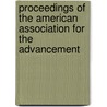 Proceedings of the American Association for the Advancement door Minn Minneapolis