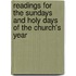 Readings for the Sundays and Holy Days of the Church's Year