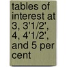 Tables of Interest at 3, 3'1/2', 4, 4'1/2', and 5 Per Cent door J. Leslie
