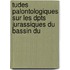 Tudes Palontologiques Sur Les Dpts Jurassiques Du Bassin Du