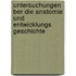 Untersuchungen Ber Die Anatomie Und Entwicklungs Geschichte