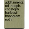 Additamenta Ad Theoph. Christoph. Harlessii Breviorem Notiti door Samuel Friedrich Wilhelm Hoffmann