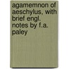 Agamemnon of Aeschylus, with Brief Engl. Notes by F.A. Paley door Thomas George Aeschylus