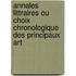 Annales Littraires Ou Choix Chronologique Des Principaux Art