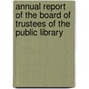Annual Report of the Board of Trustees of the Public Library door Library District Of Col
