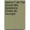 Apercu? de L'Tat Actuel Des Lgislations Civiles de L'Europe by Albert Amiaud