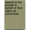 Appeal to the People in Behalf of Their Rights as Authorized door Catharine Esther Beecher