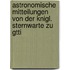 Astronomische Mitteilungen Von Der Knigl. Sternwarte Zu Gtti