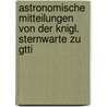 Astronomische Mitteilungen Von Der Knigl. Sternwarte Zu Gtti by Gttingen Universitt Sternwarte