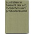 Australien in Hinsicht Der Erd, Menschen Und Produktenkunde