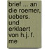 Brief ... an Die Roemer, Uebers. Und Erklaert Von H.J. F. Me