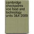 Cambridge Checkpoints Vce Food And Technology Units 3&4 2009