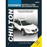 Chilton's Toyota Matrix & Pontiac Vibe 2003-08 Repair Manual door Jay Storer