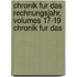 Chronik Fur Das Rechnungsjahr, Volumes 17-19 Chronik Fur Das