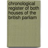 Chronological Register of Both Houses of the British Parliam by Robert Beatson