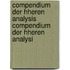 Compendium Der Hheren Analysis Compendium Der Hheren Analysi