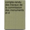 Compte-Rendu Des Travaux de La Commission Des Monuments Et D door Gironde