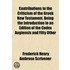 Contributions to the Criticism of the Greek New Testament, B