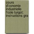 Cours D'Conomie Industrielle L'Cole Turgot; Instructions Gra