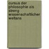 Cursus Der Philosophie Als Streng Wissenschaftlicher Weltans