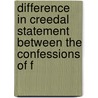 Difference in Creedal Statement Between the Confessions of F door W. T. Dale
