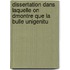 Dissertation Dans Laquelle on Dmontre Que La Bulle Unigenitu