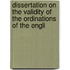 Dissertation on the Validity of the Ordinations of the Engli