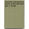 Dramatic and Poetical Works of the Late Lieut. Gen. J. Burgo door John Burgoyne