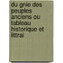 Du Gnie Des Peuples Anciens Ou Tableau Historique Et Littrai