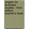 English for Business Studies - Third Edition. Teacher's Book door Onbekend