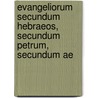 Evangeliorum Secundum Hebraeos, Secundum Petrum, Secundum Ae door Onbekend