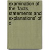 Examination of the 'Facts, Statements and Explanations' of D door Samuel Davidson