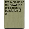 Few Remarks on Mr. Hayward's English Prose Translation of Go door Daniel Boileau