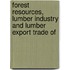Forest Resources, Lumber Industry and Lumber Export Trade of