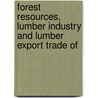 Forest Resources, Lumber Industry and Lumber Export Trade of door Axel Hansteen Oxholm