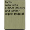 Forest Resources, Lumber Industry and Lumber Export Trade of door Onbekend