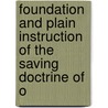 Foundation and Plain Instruction of the Saving Doctrine of O door Menno Simons