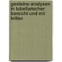 Gesteins-Analysen in Tabellarischer Bersicht Und Mit Kritisc