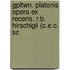 Gpltwn. Platonis Opera Ex Recens. R.B. Hirschigii (C.E.C. Sc