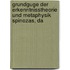 Grundguge Der Erkenntnisstheorie Und Metaphysik Spinozas, Da